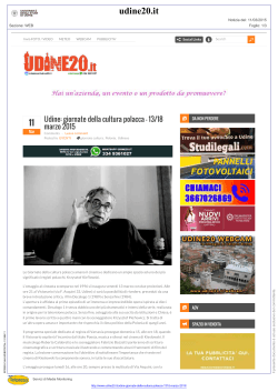 Udine: giornate della cultura polacca – 13/18 marzo 2015 | Udine 20