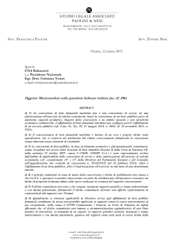 Memorandum sulla questione balneare italiana
