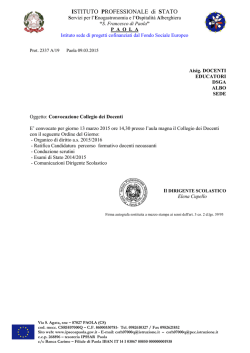 ISTITUTO PROFESSIONALE di STATO