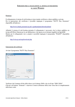 Istruzioni per il collegamento al sistema di web