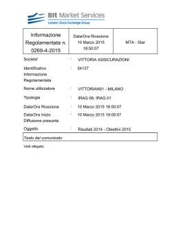 Informazione Regolamentata n. 0269-4-2015 - eMarket Storage