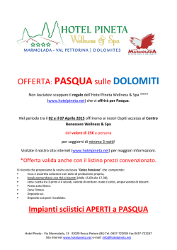 HOTEL PINETA: offerta Pasqua