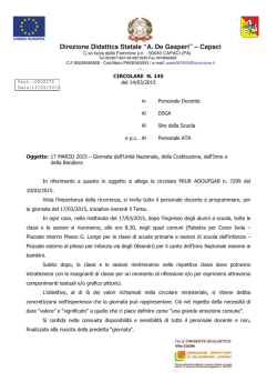 Direzione Didattica Statale &ldquo;A. De Gasperi&rdquo; &ndash; Capaci