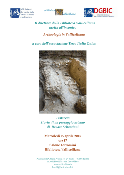 locandina Archeologia in Vallicelliana