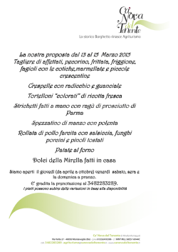 guarda il menu - Ca` Nova del Tenente
