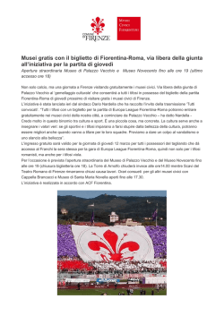 Partita Fiorentina-Roma - Musei Civici Fiorentini