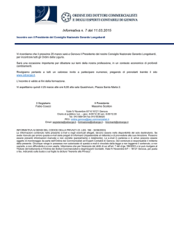 Informativa n. 7 del 11.03.2015 - Ordine dei Dottori commercialisti di
