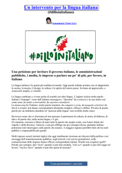 dilloinitaliano - Un intervento per la lingua italiana
