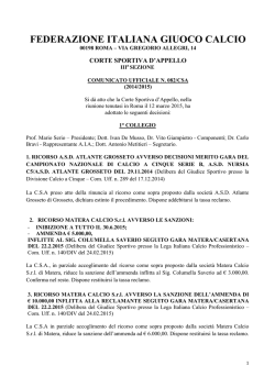 III Sez. del 12/03/2015 - Centro studi di diritto, economia ed etica