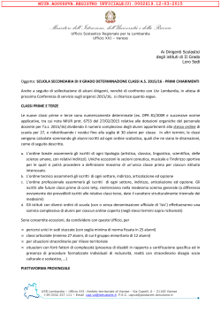 ORGANICO II 2015-16 - Ufficio scolastico regionale per la Lombardia