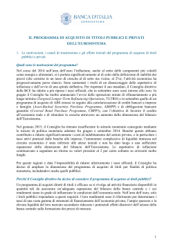 il programma di acquisto di titoli pubblici e privati dell