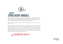 Diventa nostro sponsor