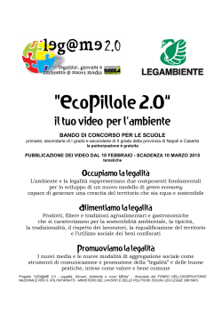ECOPILLOLE 2.0 Un video per l`ambiente