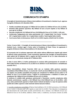 COMUNICATO STAMPA - Banca Intermobiliare