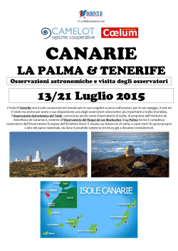 La Palma & Tenerife - ASTROTURISMO Luglio 2015