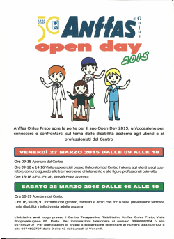 anffas_openday_2015 - Scuola Pier Cironi di Prato