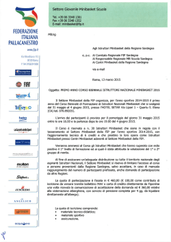 Circolare Corso Istruttori Nazionali 1° anno