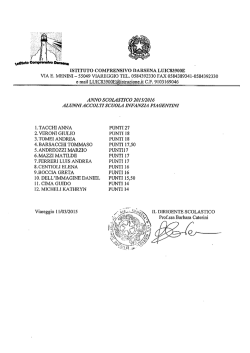 infanzia piagentini - Istituto Comprensivo Statale Darsena