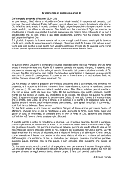 IV Domenica Quaresima