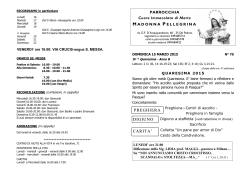 PREGHIERA DIGIUNO CARITA` - Parrocchia Madonna Pellegrina