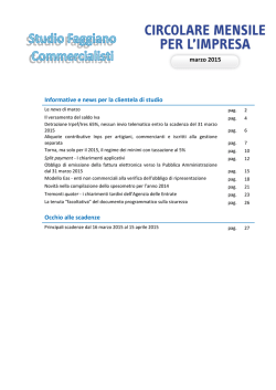 Informative e news per la clientela di studio Occhio alle scadenze