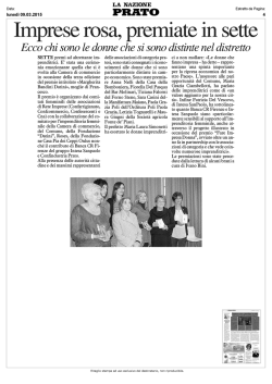 Imprese rosa, premiate in sette (LA NAZIONE)