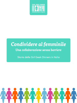 Condividere al femminile - Girl Geek Dinners Milano