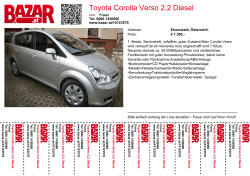 Toyota Corolla Verso 2,2 Diesel