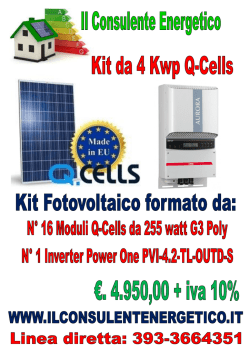 Kit Futovoltaico formato da