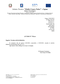 Istituto Tecnico &ldquo;Giulio Cesare Falco&rdquo; - Capua