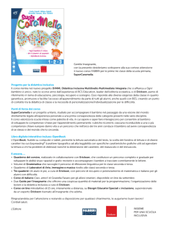 Progetto per la didattica inclusiva Il corso rientra