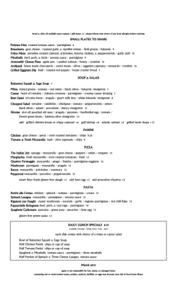 03.02.15 Lunch Menu - Gusto Italian Kitchen + Wine Bar