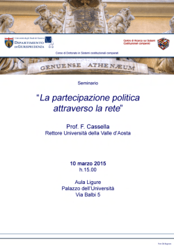 DIPARTIMENTO - Giurisprudenza - Università degli Studi di Genova