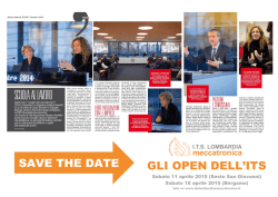 GLI OPEN DELL`ITS SAVE THE DATE