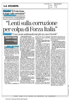 Intervista del guardasigilli su La Stampa