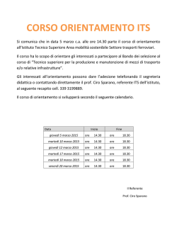 Avviso Orientamento ITS