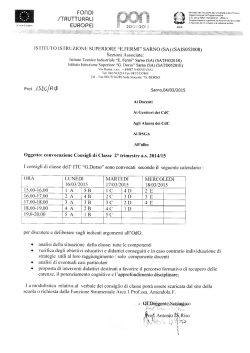 Consigli di classe 2°TR ITC - " E. Fermi"