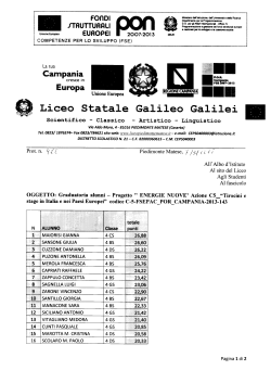 Graduatoria C5 - Liceo Statale Galileo Galilei Piedimonte
