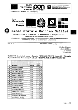 Graduatoria C5 - Liceo Statale Galileo Galilei Piedimonte