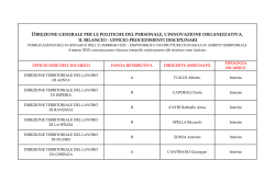 documento - Ministero del Lavoro e delle Politiche Sociali