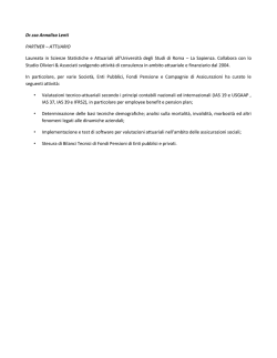 Dr.ssa Annalisa Lenti PARTNER &ndash; ATTUARIO