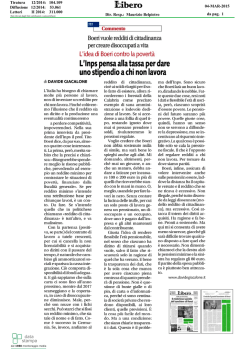 L`INPS pensa alla tassa per dare uno stipendio a chi non