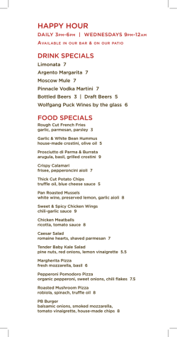 HAPPY HOUR - Wolfgang Puck