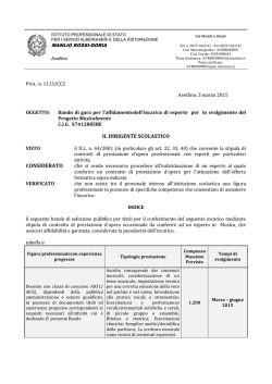 IL DIRIGENTE SCOLASTICO CONSIDERATO