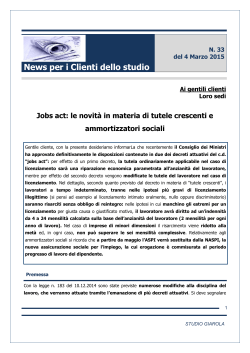 News per i Clienti dello studio