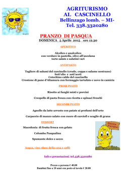 menu pasqua 2015 - agriturismo al cascinello