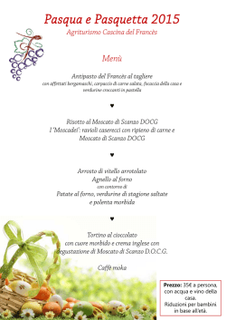 ecco il men&ugrave; - Agriturismo Cascina del Franc&egrave;s