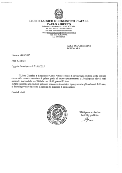 invito - Liceo Classico Carlo Alberto NOVARA