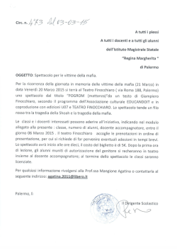 Spettacolo per le vittime della mafia