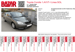 Toyota Corolla 1,4VVT-I Linea SOL
